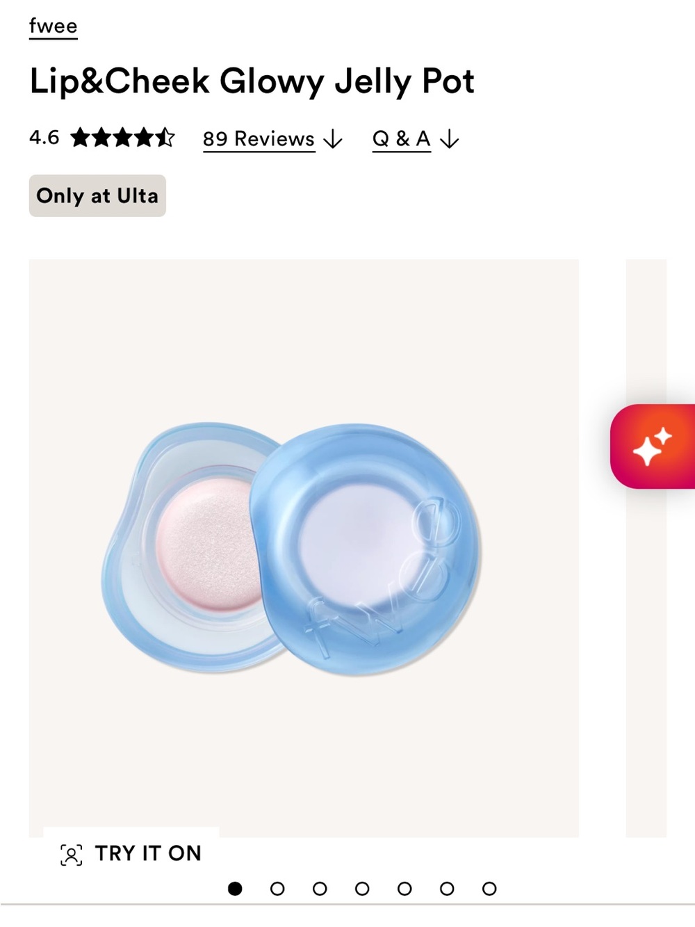 Fwee Lip & Cheek Glowy Jelly Pot - JH00 Sugar Powder